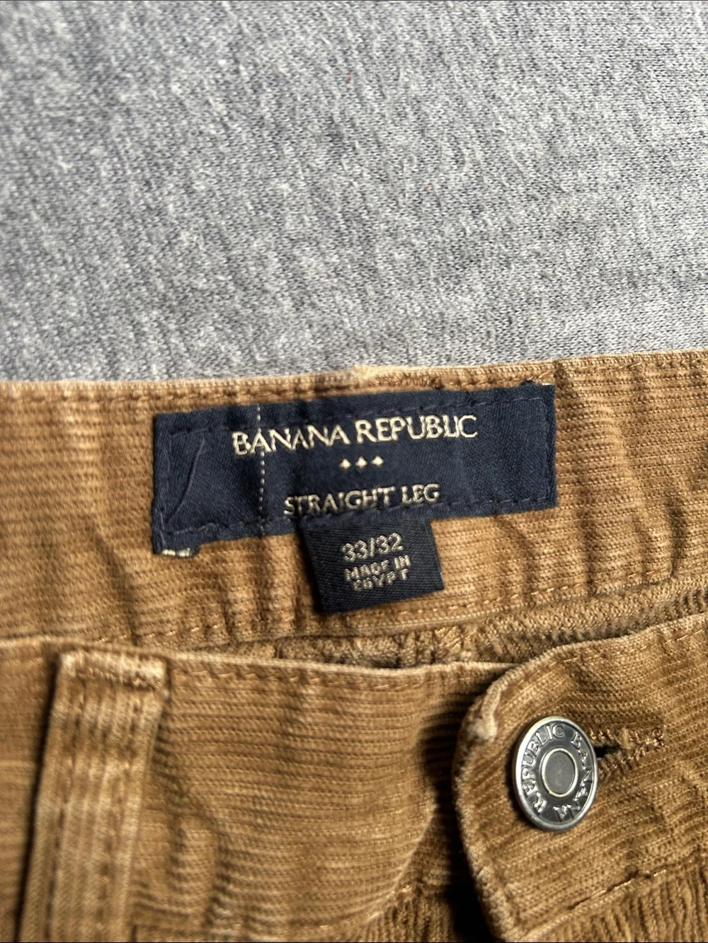 Banana Republic Men's Corduroy Pants in Tan Brown 33/32